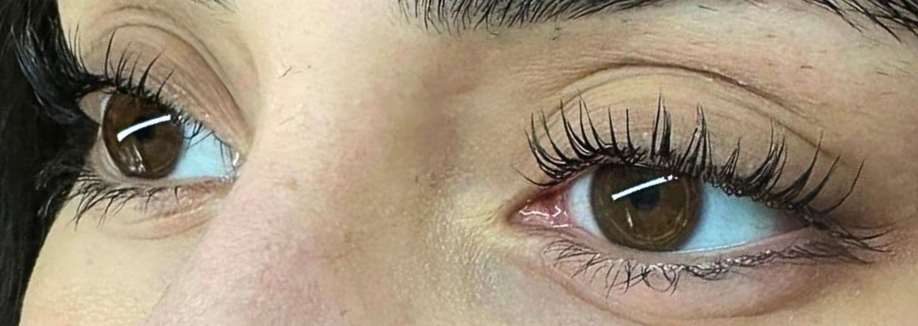A fresh lash set, both eyes